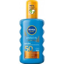 Nivea Sun Слънцезащитен спрей Protect & Bronze, SPF50, 200 ml -1