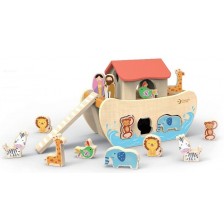 Детска дървена играчка - сортер Classic World - Ноев ковчег -1
