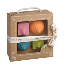 Комплект цветни кубчета и топки Sophie la Girafe - So Pure -1
