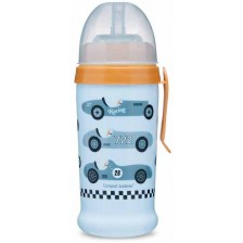 Преходна чаша със сламка Canpol - Racing, синя, 350 ml -1