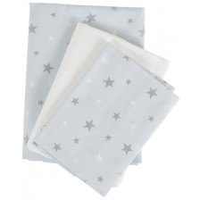 Спален комплект от 3 части Hugzzz - Nook, 120 х 60 cm, Blue stars -1