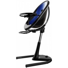 Mima Висок стол за хранене с черна рамка Moon – Royal Blue -1