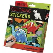 Стикери за оцветяване Crocodile Creek - Динозаври, 2022 -1
