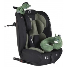 Стол за кола Moni - i-Safe, i-Size, IsoFix, 76-150 cm, зелен + подарък играчка