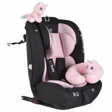 Стол за кола Moni - i-Safe, i-Size, IsoFix, 76-150 cm, розов + подарък играчка -1