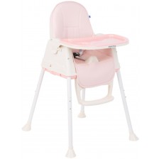 Столче за хранене KikkaBoo - Creamy, розово -1