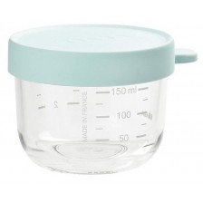 Стъклен контейнер за храна Beaba, 150 ml, син -1