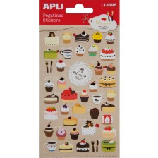 Самозалепващи стикери APLI - Торти и къпкейкове -1