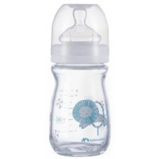 Стъклена бутилка Bebe Confort - Emotion, 130 ml, 0-6м, White