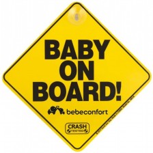 Стикер за кола Bebe Confort - Baby on board, yellow -1