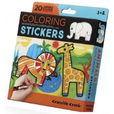 Стикери за оцветяване Crocodile Creek - Животни, 2022 -1