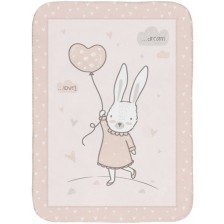 Супер меко бебешко одеяло KikkaBoo - Rabbits in Love, 110 x 140 cm -1