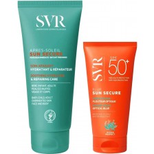SVR Sun Secure Комплект - Мляко за след слънце и Слънцезащитен крем, SPF50, 200 + 50 ml