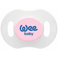 Светеща залъгалка Wee Baby - Розова, 0-6 месеца