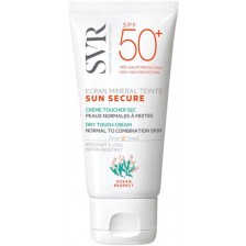 SVR Sun Secure Слънцезащитен тониран крем за лице, SPF50+, 50 ml