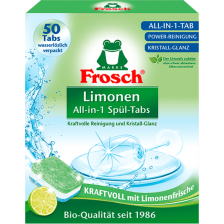 Таблетки за съдомиялна Frosch - Лимон, 50 броя -1