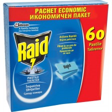 Raid Таблетки против насекоми, Двойни, 60 броя -1