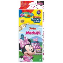 Темперни бои Colorino Disney - Junior Minnie, 12 цвята, 12 ml