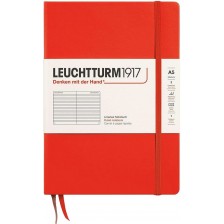 Тефтер Leuchtturm1917 New Colours - А5, линиран, Lobster, твърди корици -1