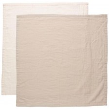 Тензухени пелени Bebe-Jou - Pure Cotton Sand, 70 х 70 cm, 2 броя -1