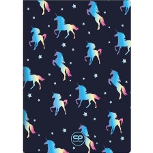 Тетрадка Cool Pack Blue Unicorn - А5, широки редове, 60 листа