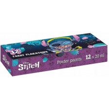 Темперни бои в бурканчета Colorino - Stitch, 12 цвята x 20 ml -1