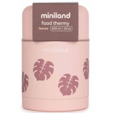 Термос за храна Miniland - Terra, Leaves, 600 ml -1