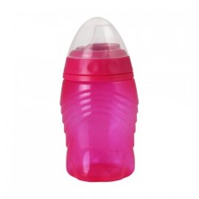 Тенировъчна чашка със стоп клапа Baby Nova - 300 ml, розова -1