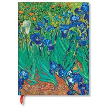 Тефтер Paperblanks Van Goghs Irises - 18 х 23 cm, 72 листа -1