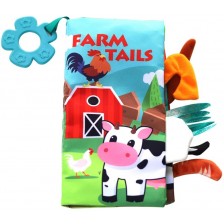 Tекстилна книжка KikkaBoo - Farm Tails, с чесалка -1