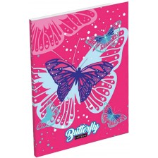 Тефтер A7 Lizzy Card Pink Butterfly 