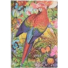 Тефтер Paperblanks Tropical Garden - Mini, 208 листа, 2024 -1