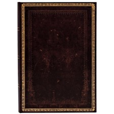 Тефтер Paperblanks Old Leather - Black Moroccan, 13 х 18 cm, 72 листа -1