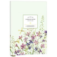 Тефтер Victoria's Journals Florals - Светлозелен, пластична корица, на редове, 96 листа, А5 -1