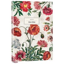 Тефтер Victoria's Journals Florals - Poppy, пластична корица, на редове, 96 листа, А5 -1