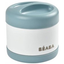 Термос за храна от неръждаема стомана Beaba, Baltic blue/White, 500 ml  