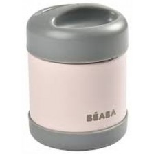 Термос за храна от неръждаема стомана Beaba, Dark mist/Light pink, 300 ml  