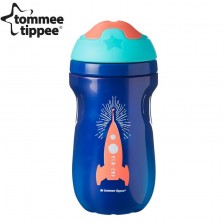 Tommee Tippee Неразливаща се термо чаша с твърд накрайник 12м+ 260мл. Синя