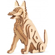 Триизмерен дървен пъзел Kikkerland - Куче -1