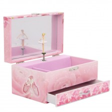 Музикална кутия с чекмедже Trousselier - Розова балерина