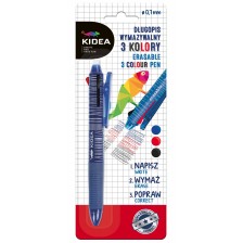Трицветна химикалка Kidea - изтриваема -1