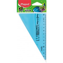 Триъгълник Maped Twist'n Flex - 15 cm, син