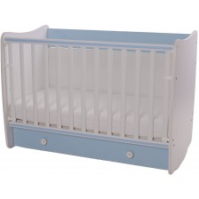 Трансформиращо се легло-люлка Lorelli - Dream, бяло и бебешко синьо, 60 х 120 cm