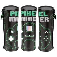 Цилиндричен ученически несесер Paso Pixel Miner - С 1 цип