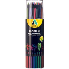 Цветни моливи Adel BlackLine, 24 цвята