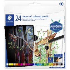 Цветни моливи Staedtler DJ - Super soft, 24 цвята -1