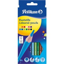Цветни моливи Pelikan – 12 цвята, шестстенни