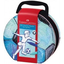 Цветни флумастери Faber-Castell Connector - 33 цвята, футбол -1