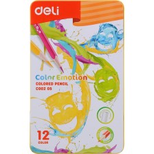 Цветни моливи Deli Color Emotion - EC00205 12 цвята, в кутия -1