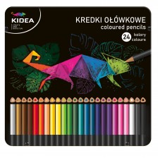 Цветни моливи в метална кутия Kidea - 24 цвята